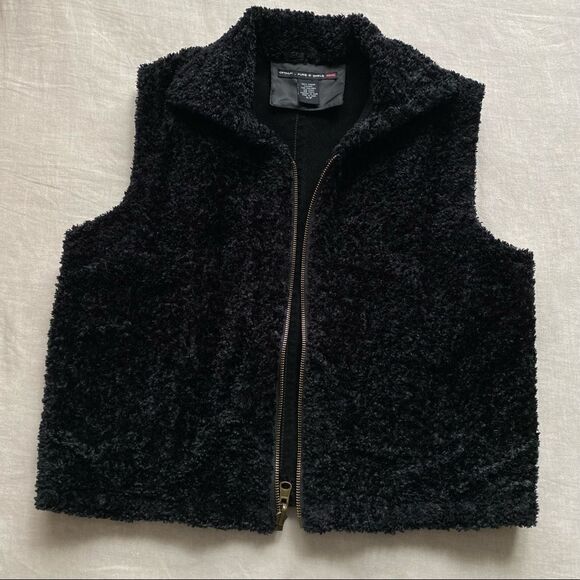 NWOT 100% Genuine Leather Reversible Sherpa Vest - Picture 4 of 8